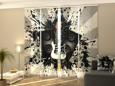 Schiebegardine 4 tlg. Art Guitar