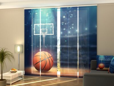 Schiebegardine 4 tlg. Basketball Arena and Ball