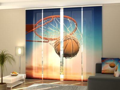 Schiebegardine 4 tlg. Basketball Ball in Net