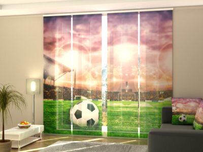 Schiebegardine 4 tlg. Soccer Ball on Football Stadium