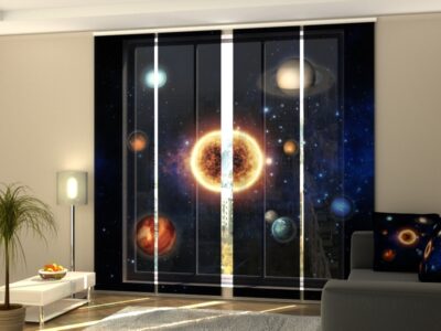 Schiebegardine 4 tlg. Sun and Planets