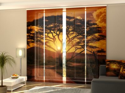 Schiebegardine 4 tlg. Africa Sunset