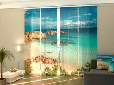 Schiebegardine 4 tlg. Amazing Beach in Sardinia