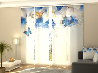 Schiebegardine 4 tlg. Amazing Butterflies and Irises