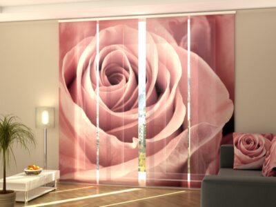 Schiebegardine 4 tlg. Amazing Pink Rose
