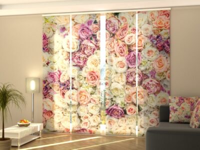 Schiebegardine 4 tlg. Amazing Wall of Flowers