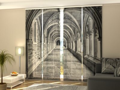 Schiebegardine 4 tlg. Antic Stone Arched Hallway