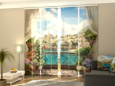 Schiebegardine 4 tlg. Balcony with Flowers