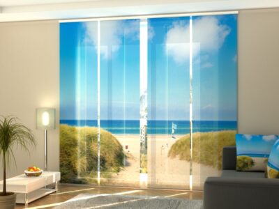 Schiebegardine 4 tlg. Beach on Sylt island