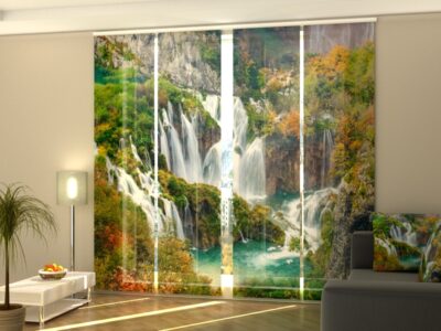 Schiebegardine 4 tlg. Beautiful Waterfalls in Croatia