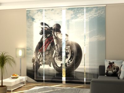 Schiebegardine 4 tlg. Biker on Mountain Highway