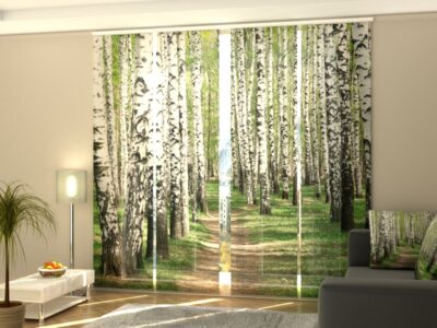 Schiebegardine 4 tlg. Birch Forest