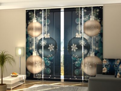 Schiebegardine 4 tlg. Blue New Year Shine