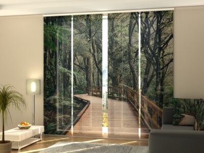 Schiebegardine 4 tlg. Boardwalk in Forest