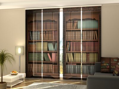 Schiebegardine 4 tlg. Brown Bookcase