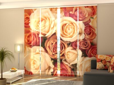 Schiebegardine 4 tlg. Candy Roses