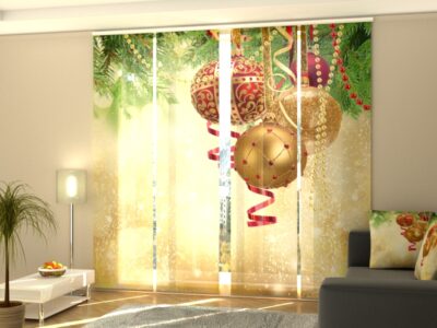 Schiebegardine 4 tlg. Christmas Golden Glow