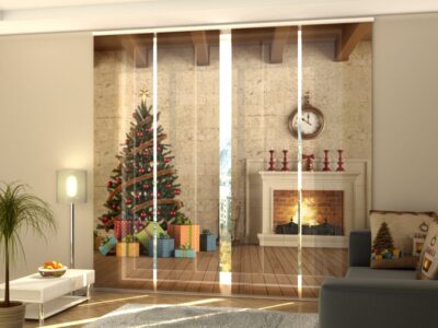 Schiebegardine 4 tlg. Christmas Interior