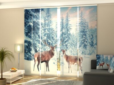 Schiebegardine 4 tlg. Christmas Noble Deers