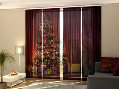 Schiebegardine 4 tlg. Christmas Tree 1