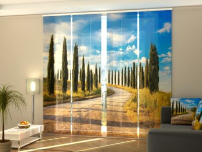 Schiebegardine 4 tlg. Cypress Trees in Tuscany