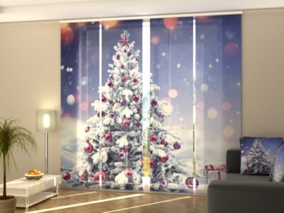 Schiebegardine 4 tlg. Decorated Christmas Tree
