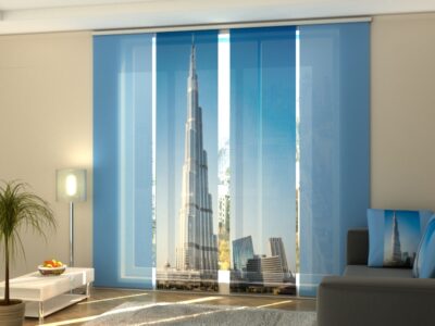 Schiebegardine 4 tlg. Dubai Skyscraper