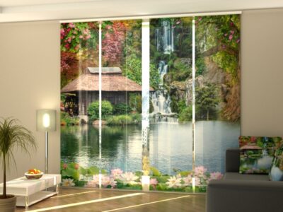 Schiebegardine 4 tlg. Eastern Garden with Waterfall