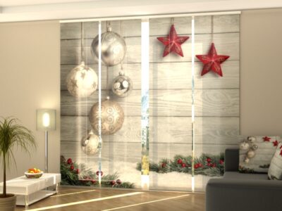 Schiebegardine 4 tlg. Elegant Christmas Decorations