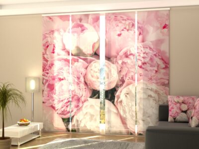 Schiebegardine 4 tlg. Elegant Pink Peonies