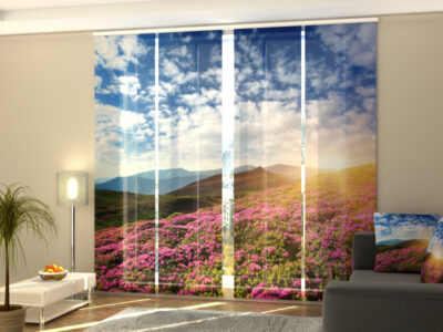 Schiebegardine 4 tlg. Flowers and mountains