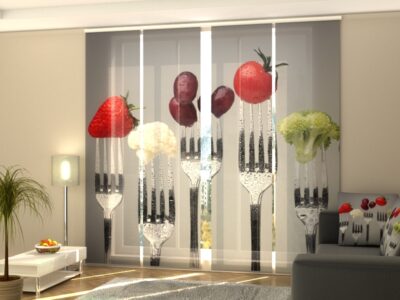 Schiebegardine 4 tlg. Forks