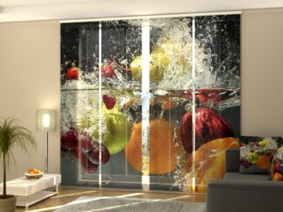 Schiebegardine 4 tlg. Fresh Fruit on Water
