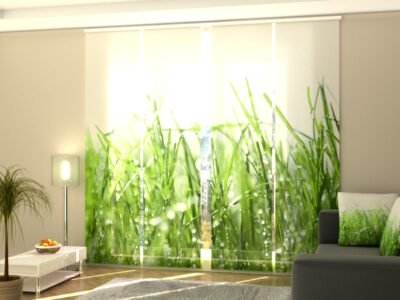 Schiebegardine 4 tlg. Fresh Green Grass