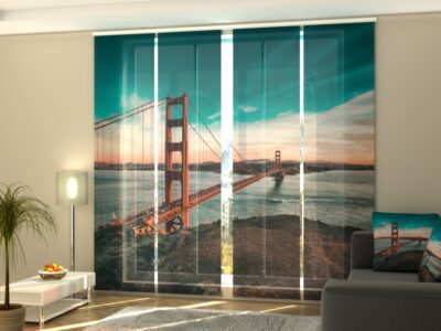 Schiebegardine 4 tlg. Golden Gate Bridge at Sunset