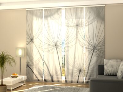 Schiebegardine 4 tlg. Gray Dandelion