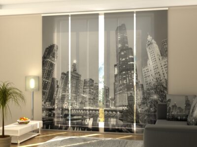 Schiebegardine 4 tlg. Gray city