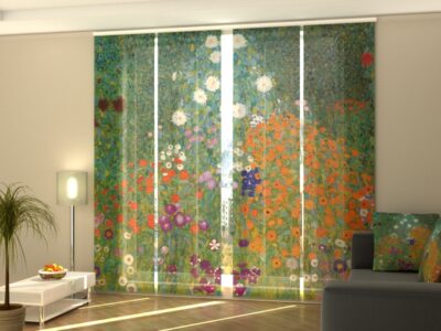Schiebegardine 4 tlg. Gustav Klimt Flower Garden