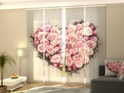 Schiebegardine 4 tlg. Heart of Love