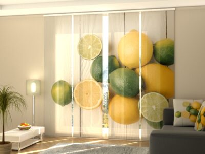 Schiebegardine 4 tlg. Limes and Lemons