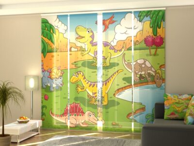 Schiebegardine 4 tlg. Little Dinosaurs