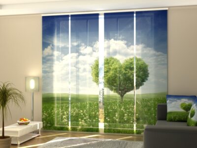 Schiebegardine 4 tlg. Love Tree 2