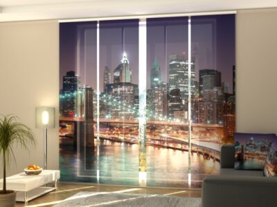 Schiebegardine 4 tlg. Manhattan after sunset