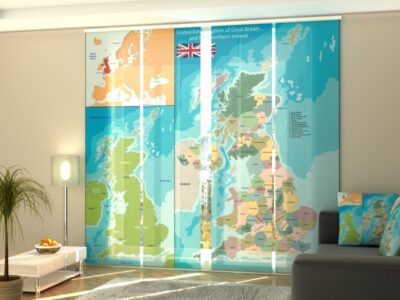 Schiebegardine 4 tlg. Map of the United Kingdom