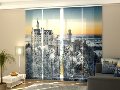 Schiebegardine 4 tlg. Neuschwanstein Castle in Winter