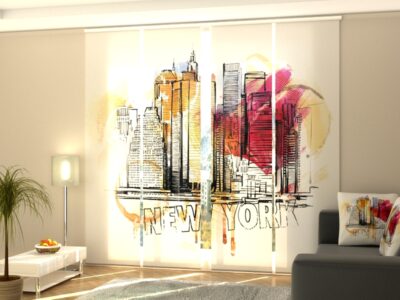 Schiebegardine 4 tlg. New York Art