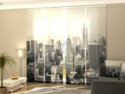 Schiebegardine 4 tlg. New York in Black and White