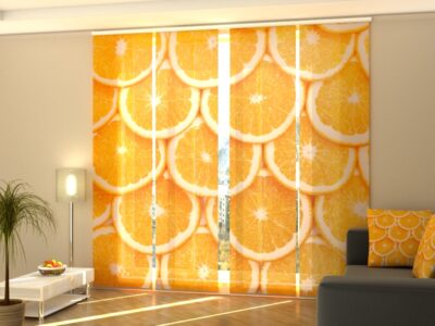 Schiebegardine 4 tlg. Orange Summer