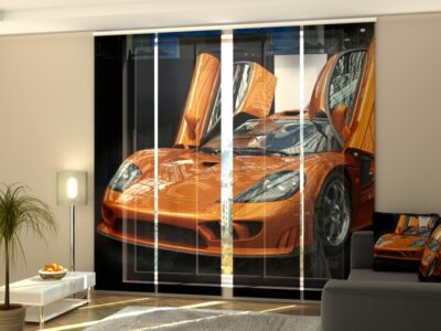 Schiebegardine 4 tlg. Orange Supercar