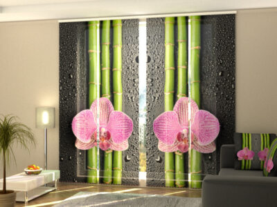 Schiebegardine 4 tlg. Orchids and Bamboo 2